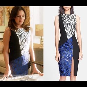 Elizabeth and James Maris Foiled Sheath Dress